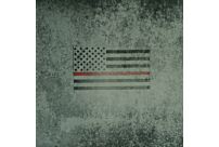 .080 Amer Flag Thin Red 8"x8"